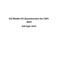 ILO Model LFS Questionnaire for CAPI- 2024 Job-type start